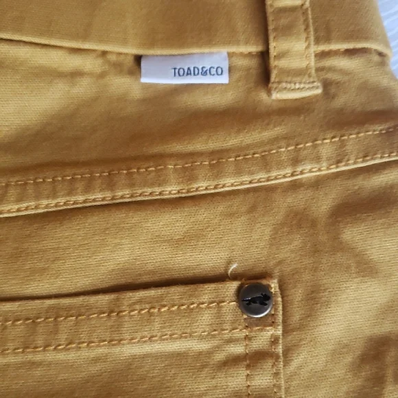 Toad&Co Women's High Waist Yellow Shorts - Picture 7 of 7